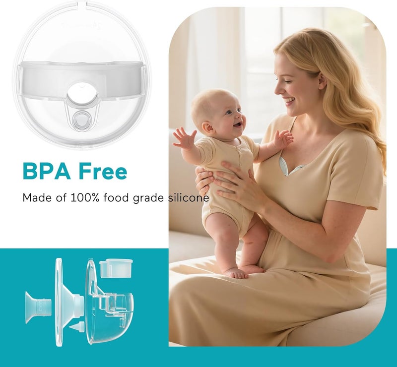 Paruu P16 Replacement Full Set Collector Cup, Only Compatible with P16 Wearable Breast Pump (150ml, 24mm Flange), Original Accessories, 1 Set - Image 2